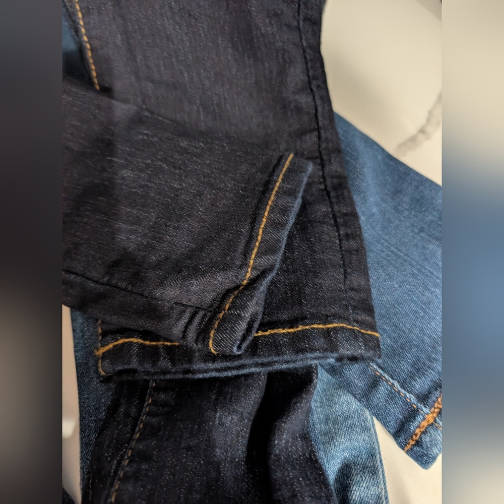 Lot Of 6 Gap Dark and  Light Blue Denim Jeans Ralph Lauren Skirt Size 10